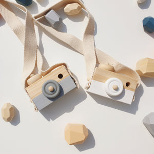 Wooden Toy Camera White
