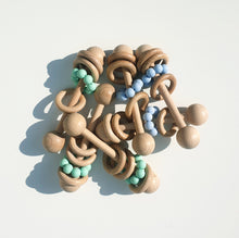 Load image into Gallery viewer, Wooden Teething Rattle - Blue
