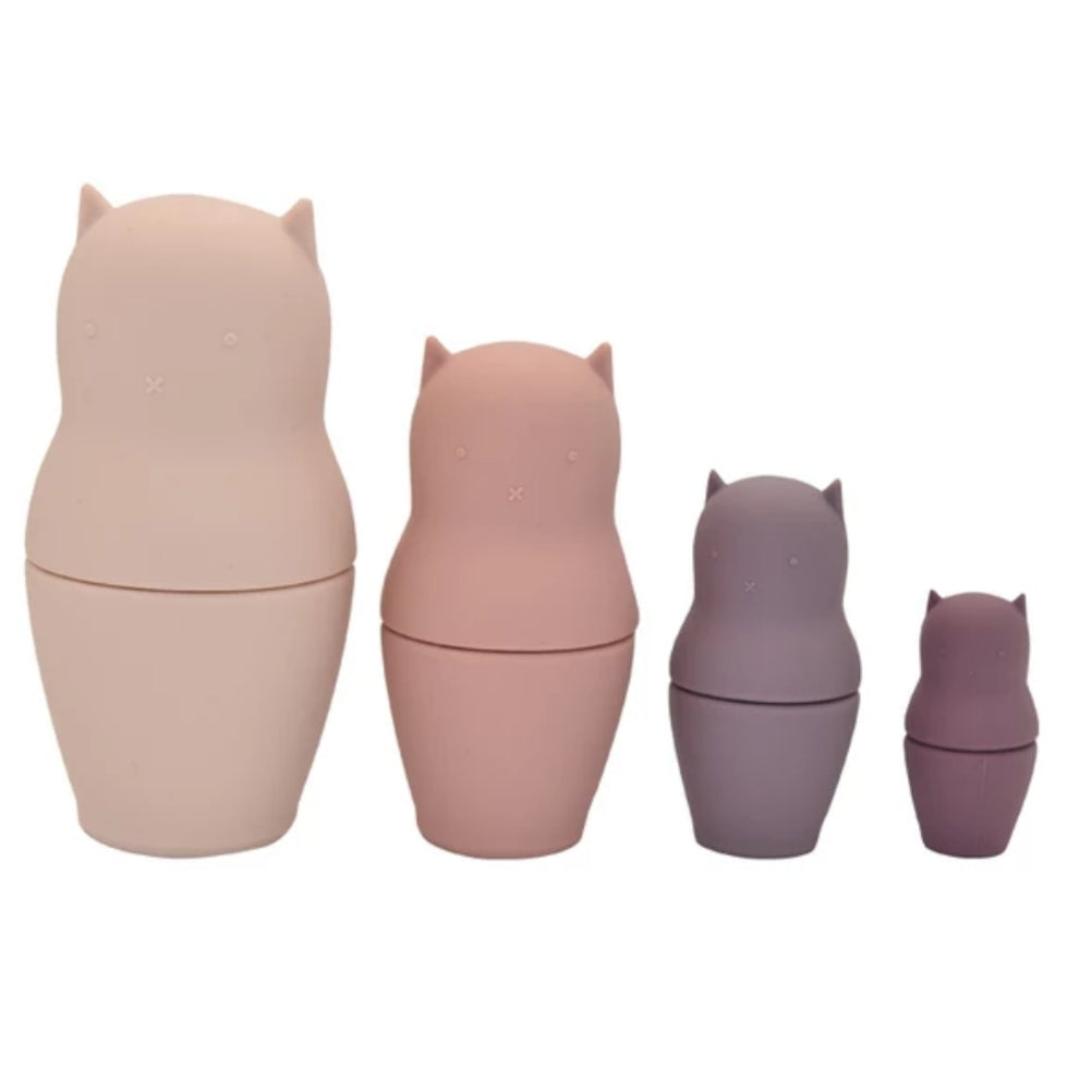 Silicone Nesting Bears - Pink