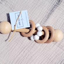 Load image into Gallery viewer, Wooden Teething Rattle - White
