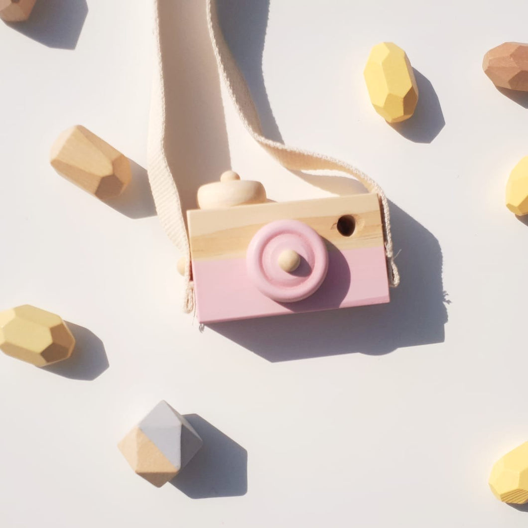 Wooden Toy Camera Pink