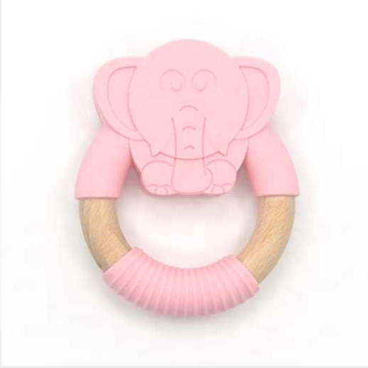 Elephant Teether Pink
